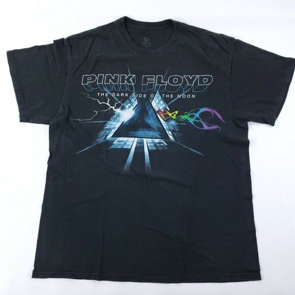 VINTAGE Pink Floyd  Liquid Blue T-Shirt Mens Large The Dark Side of the Moon - Picture 1 of 6